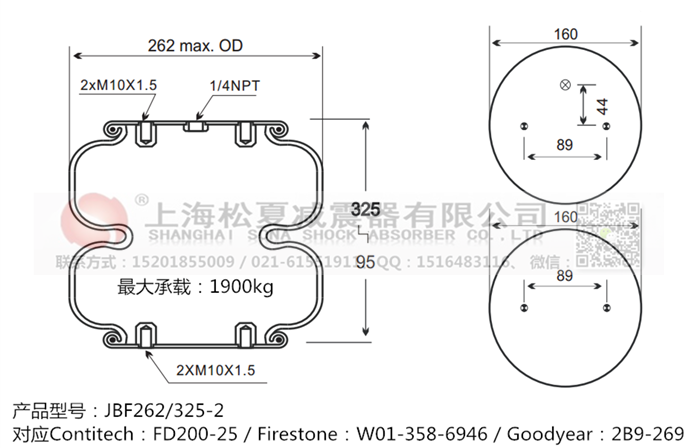 JBF262/325-2橡膠<a href='http://www.runjiatex.com/' target='_blank'><u>空氣彈簧</u></a>