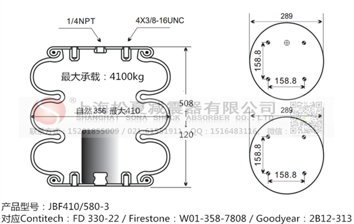 JBF410/580-3橡膠<a href='http://www.runjiatex.com/' target='_blank'><u>空氣彈簧</u></a>